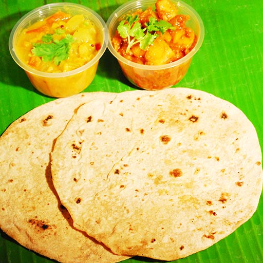 Chapati(3pcs with channa & veg)